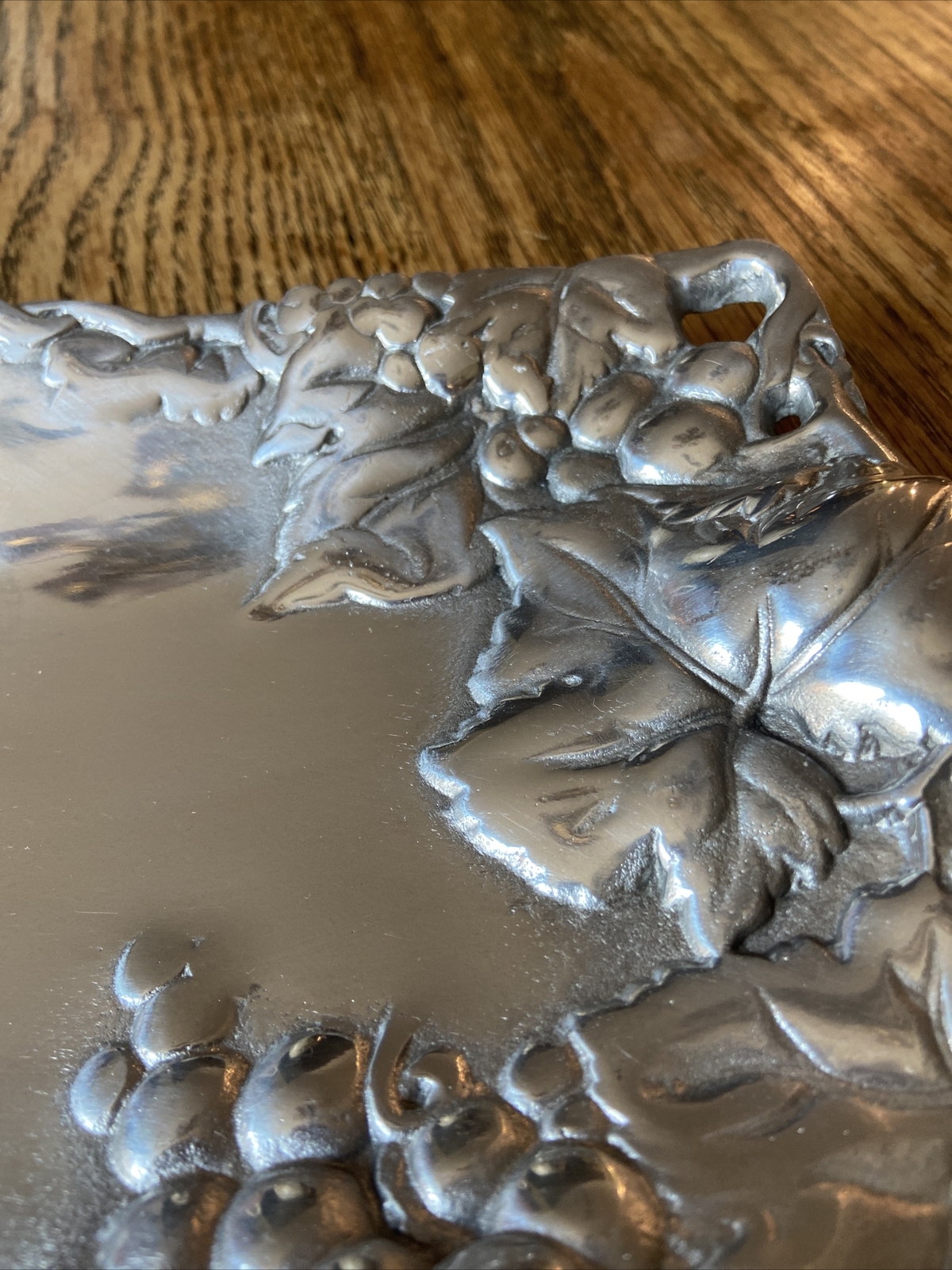 Unbranded Grape Vine Condiment Tray Rectangle Metal 10.75x 5.80” Vgc