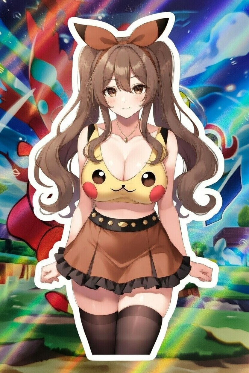 Anime Waifu Sticker Pikachu Weatherproof Sticker 3″ 6″ Car Laptop Vinyl Decal