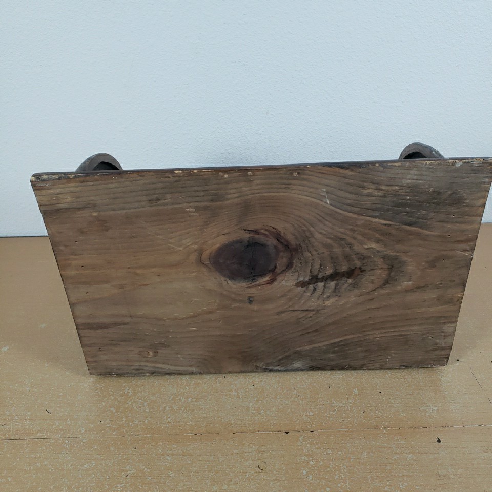 Vintage Roll Top BREAD BOX Storage Primitive Rustic Farmhouse Wood Box