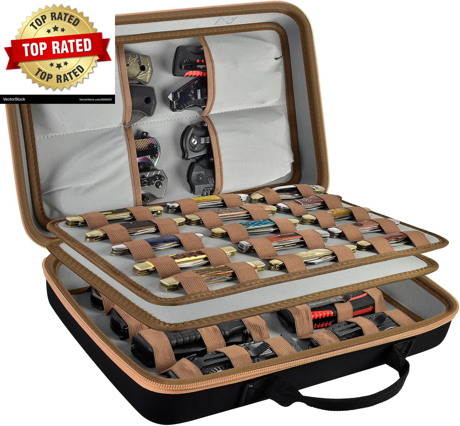 Display Case for 56+ Pocket Collection Storage & Display Holder for Folding EDC