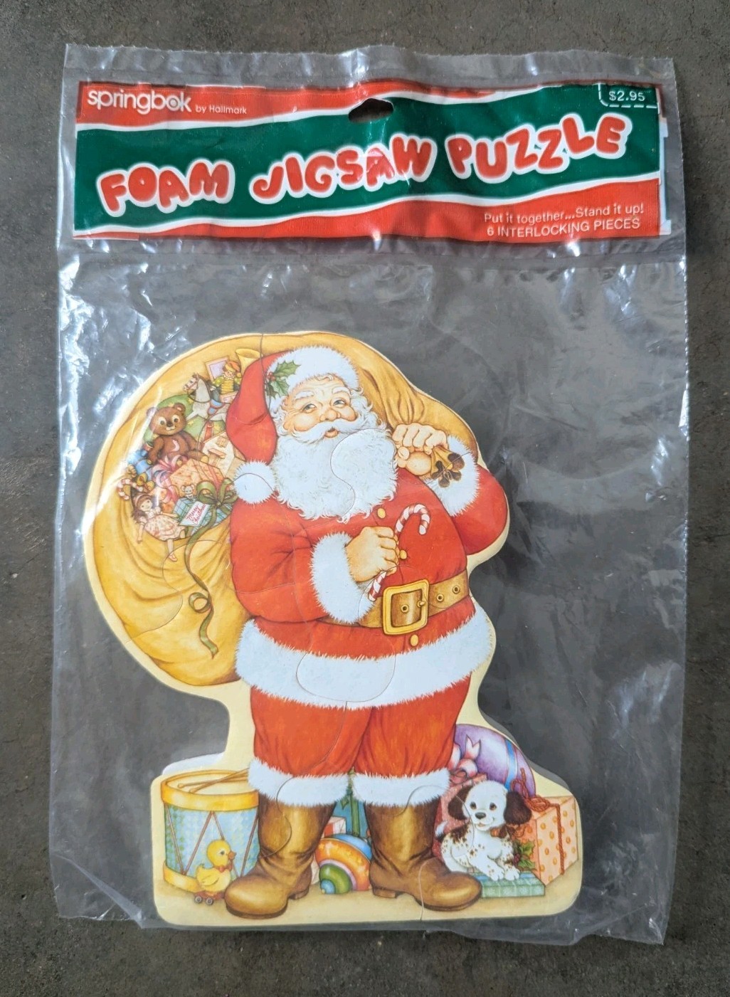 Vintage Foam Jigsaw Puzzle Santa Claus Christmas Springbok Hallmark 1980s NRFB