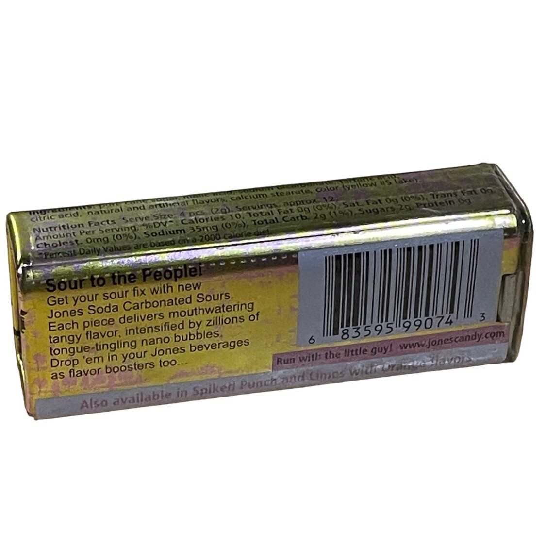 Jones Soda Company Carbonated Candy Electric Lemonade Collectable Tin Sealed New