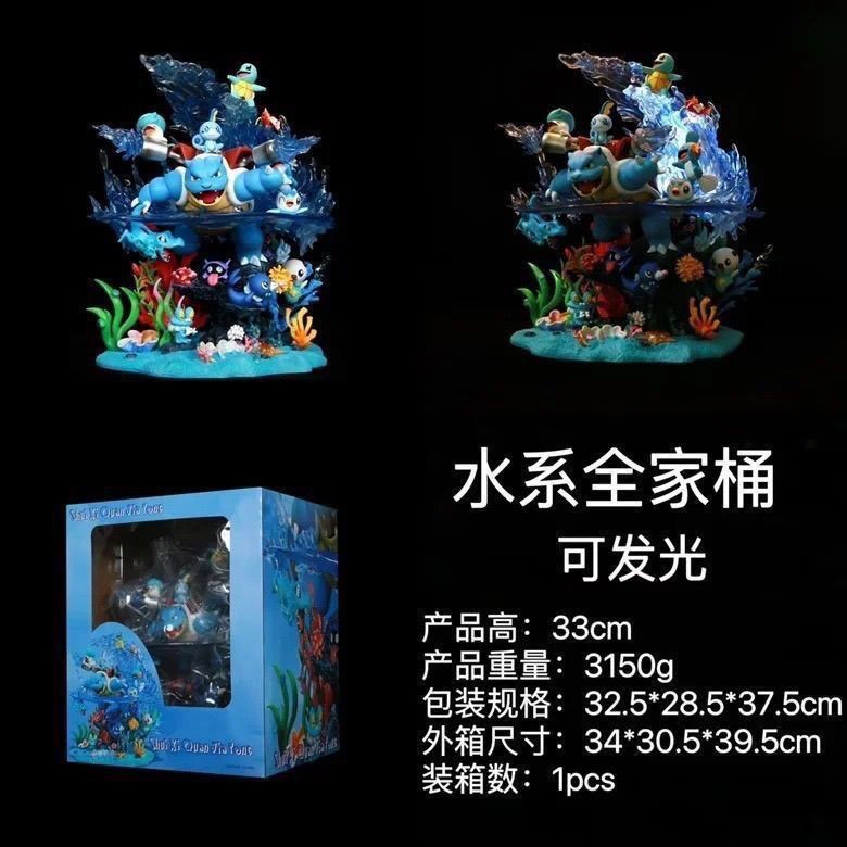 luminescent H33CM Blastoise GK Statue Anime PVC Figure Model Collections Gift