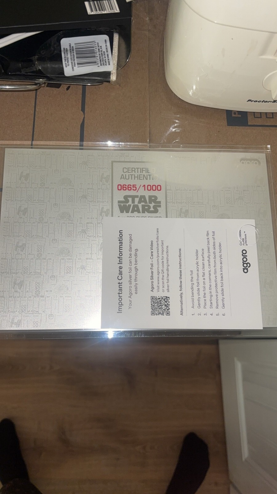 2025 Star Wars Blueprint – Tie Fighter 1oz Silver Foil by Agoro Mintage of 1000