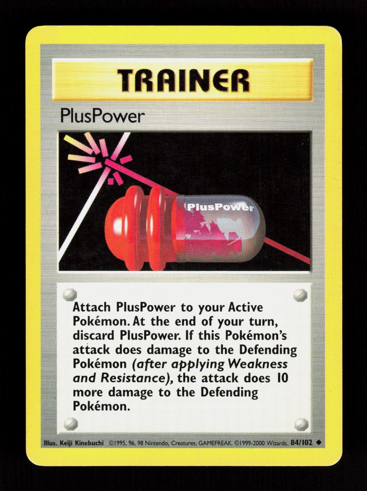 Pokemon PlusPower 84/102 Base Set Unlimited Lightly Played
