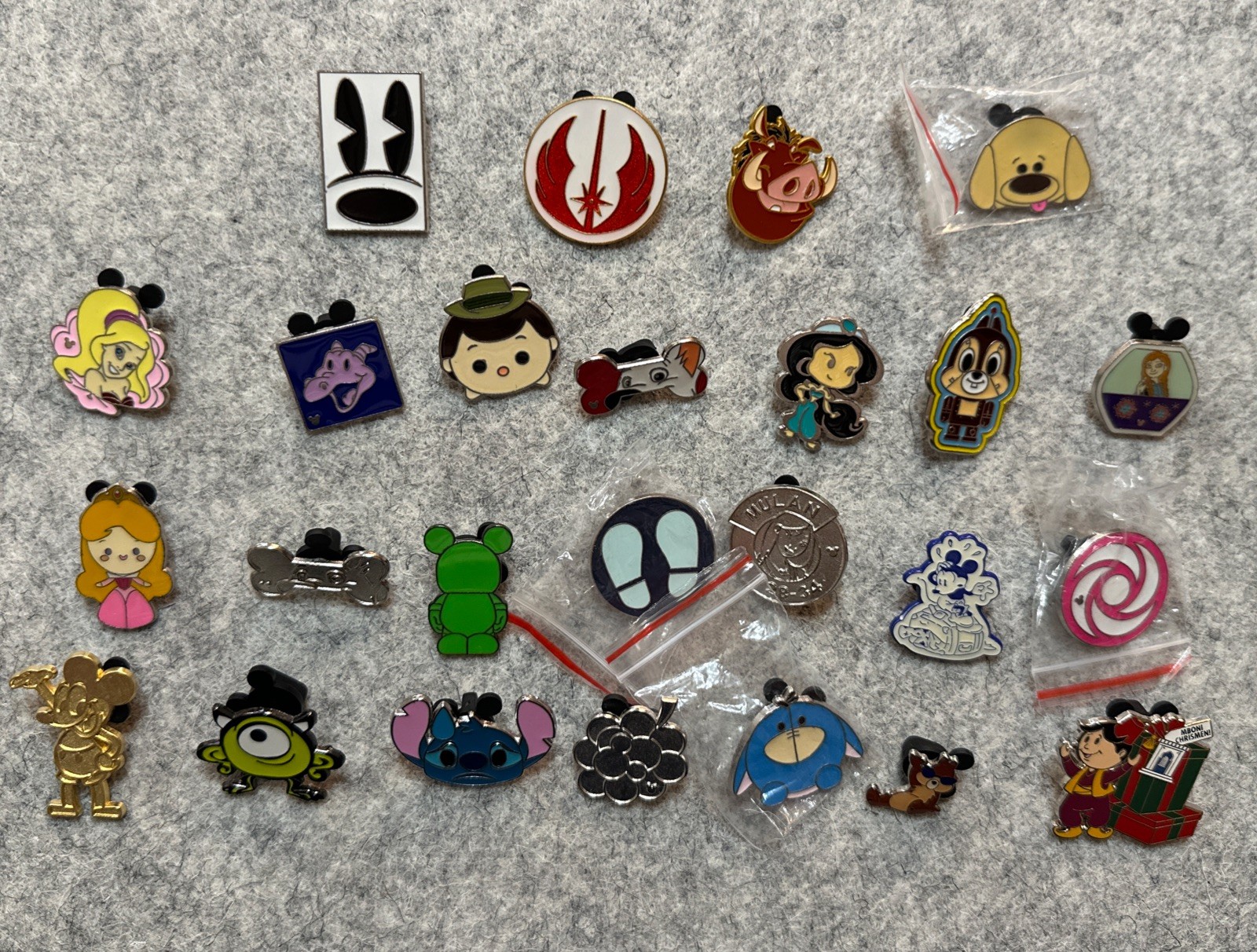 Disney Pin Trading Lot of 25 Pins- No Duplicates, Free Shipping, 100% Tradable