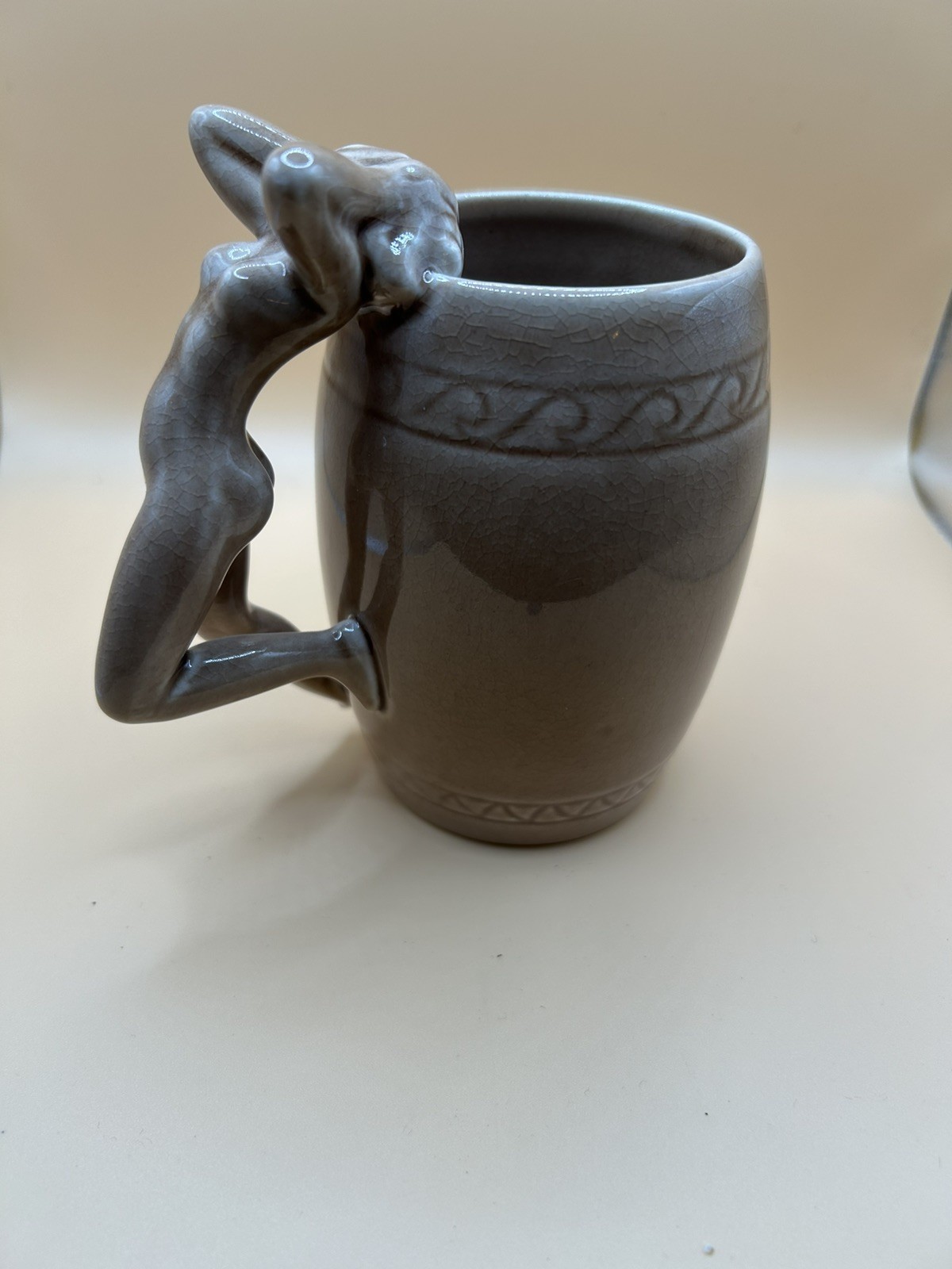 Vintage 1940s Nude Lady Toothpick Holder Shot Mug Dorothy Kindell Unique Japan
