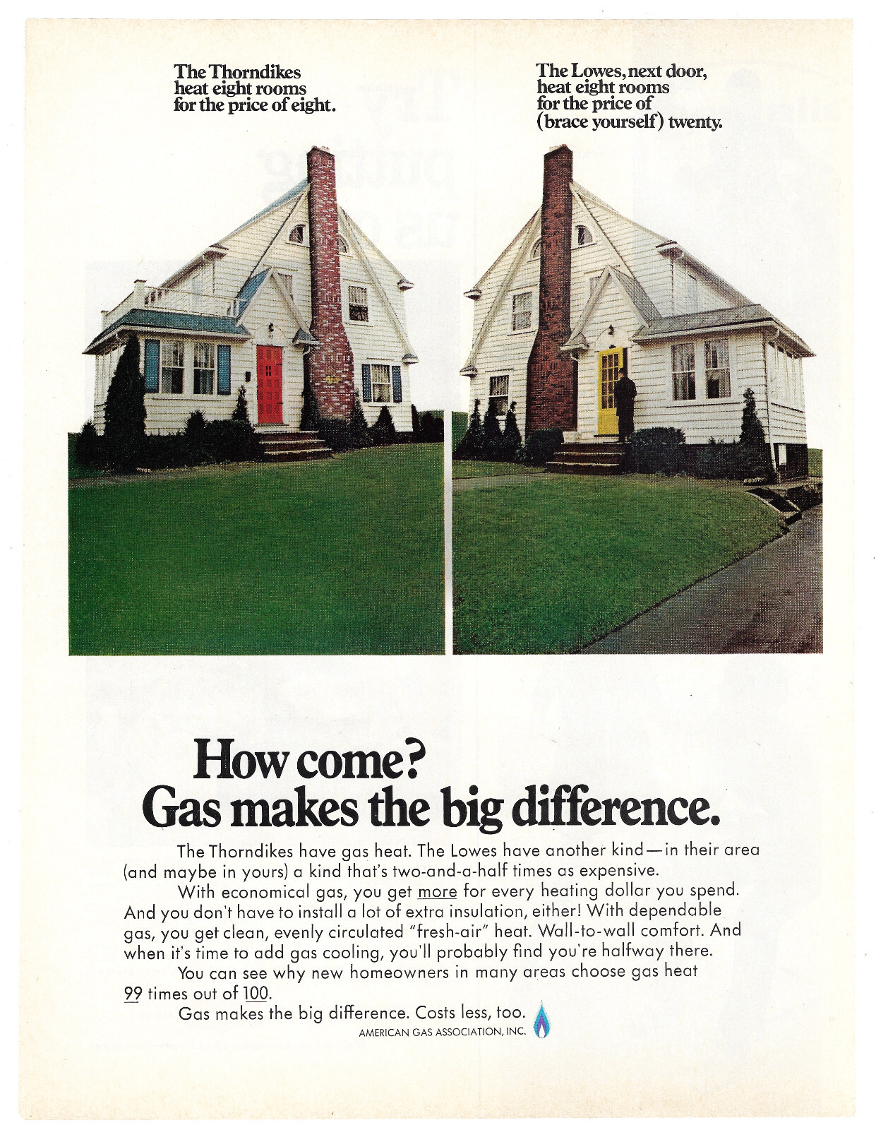 American Gas Association Print Ad Vintage Advertisement Gas Utilities 1967