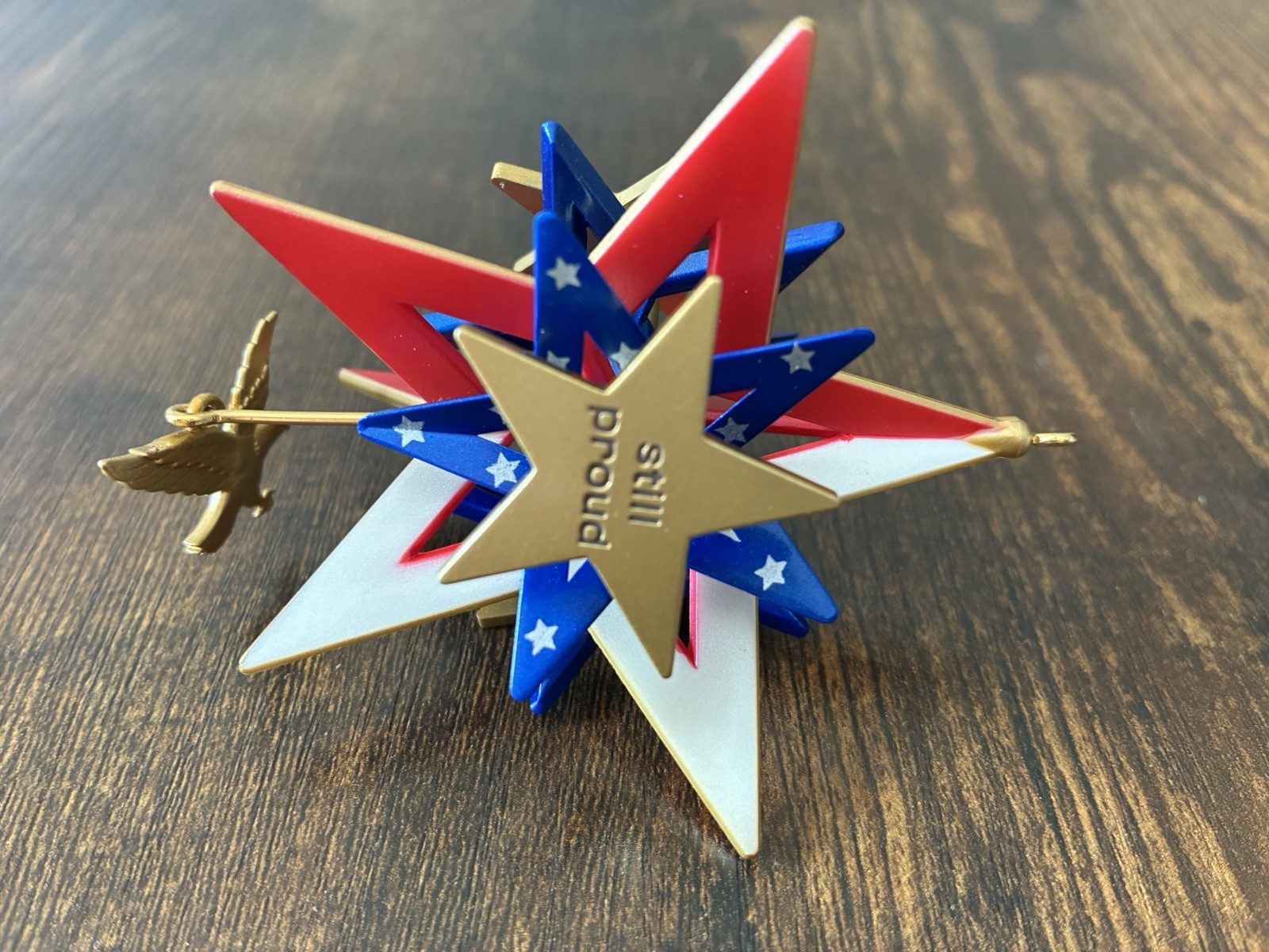 2010 Hallmark Keepsake Proud, Brave, And Free Patriotic 3D Christmas Ornament