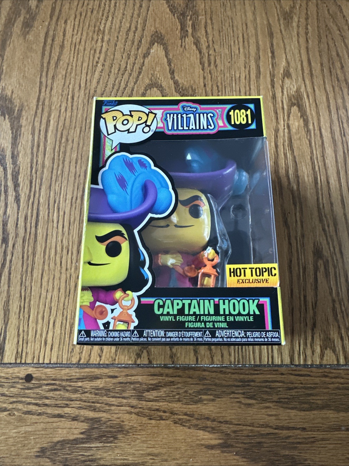 Funko Pop! Vinyl: Disney – Captain Hook (Black Light) #1081 (Exclusive) New!