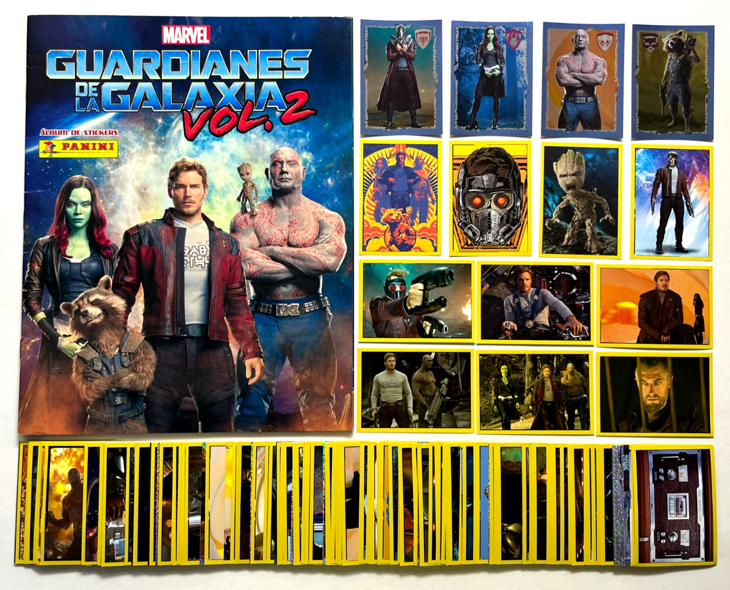 2017 ALBUM GUARDIANS OF THE GALAXY Vol 2 Panini + Full Set 180/180 Sticker GROOT