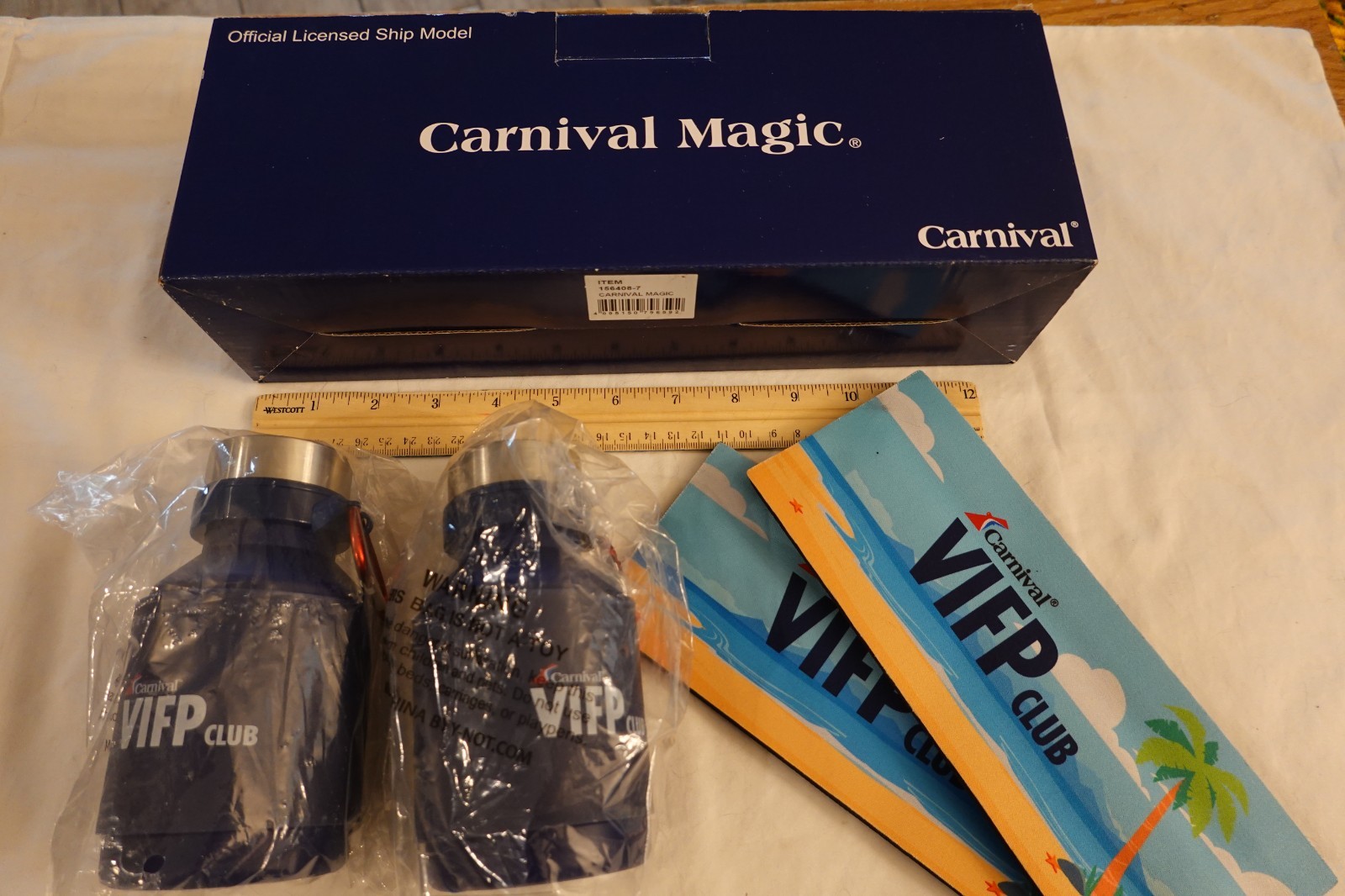 Carnival Cruise Line VIFP Bundle “MAGIC” Ship Model + Other VIFP gifts, NEW.