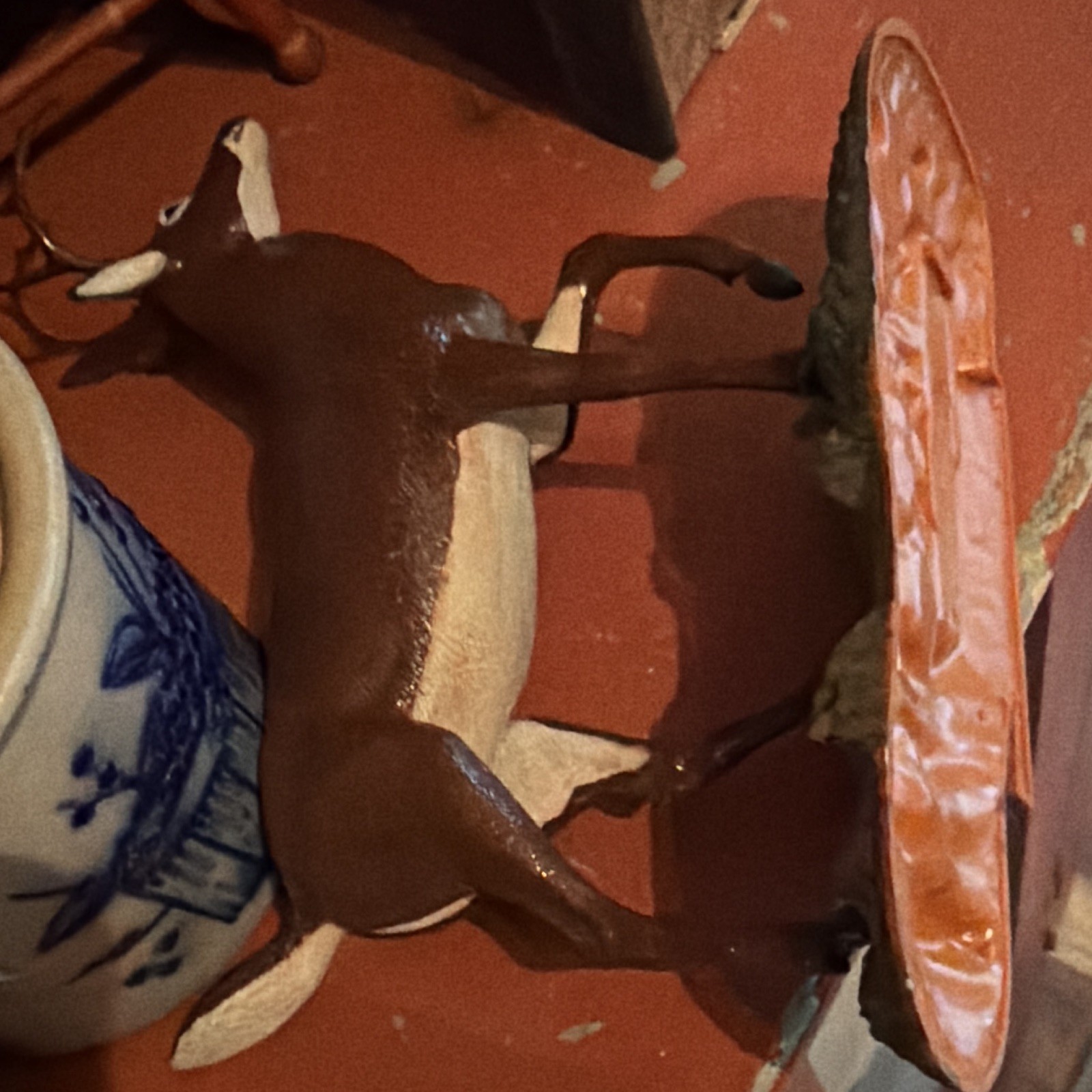 Aurora Plastics Corp White Tailed Deer Painted Glossy Plastic Figurine 1961