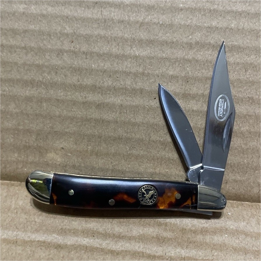 Kentucky Cutlery Eagle Edge 2 Blade Peanut Pocketknife 440 Stainless