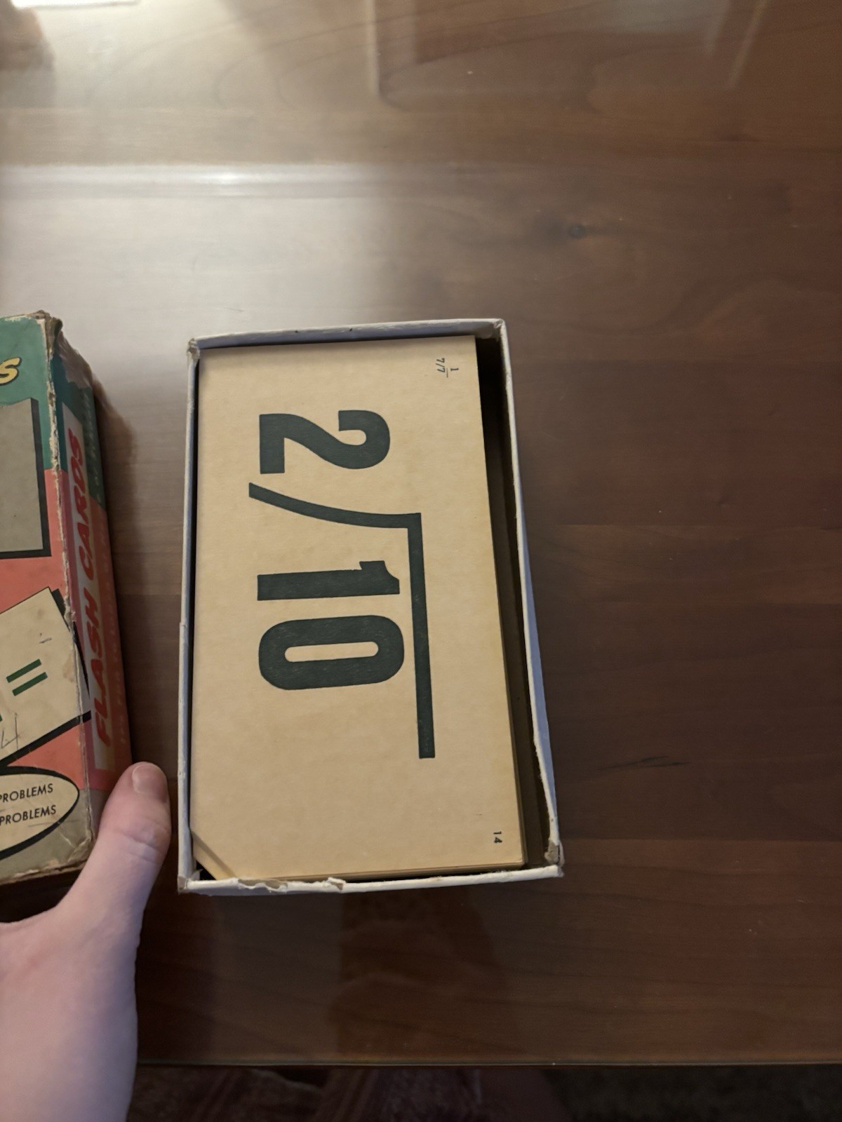 Vintage 1958 Division Flash Cards