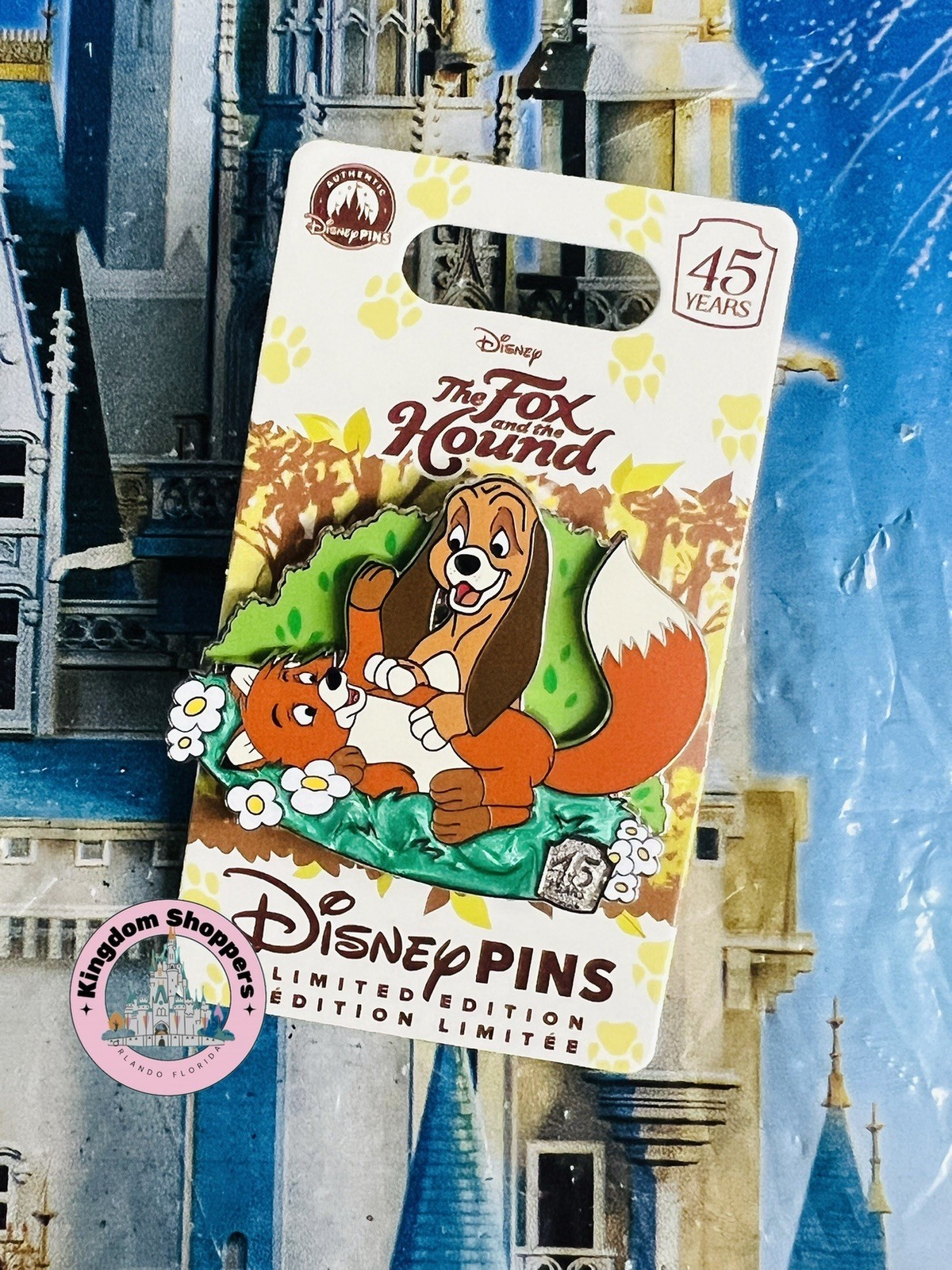 2026 Disney Parks Pin Fox & The Hound 45th Anniversary Tod Copper LE 3000