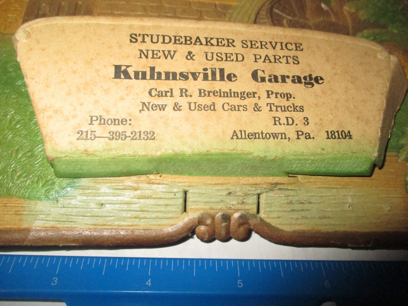 1960’s 1970’s Studebaker Advertising Plaque Kuhnsville Garage Allentown PA