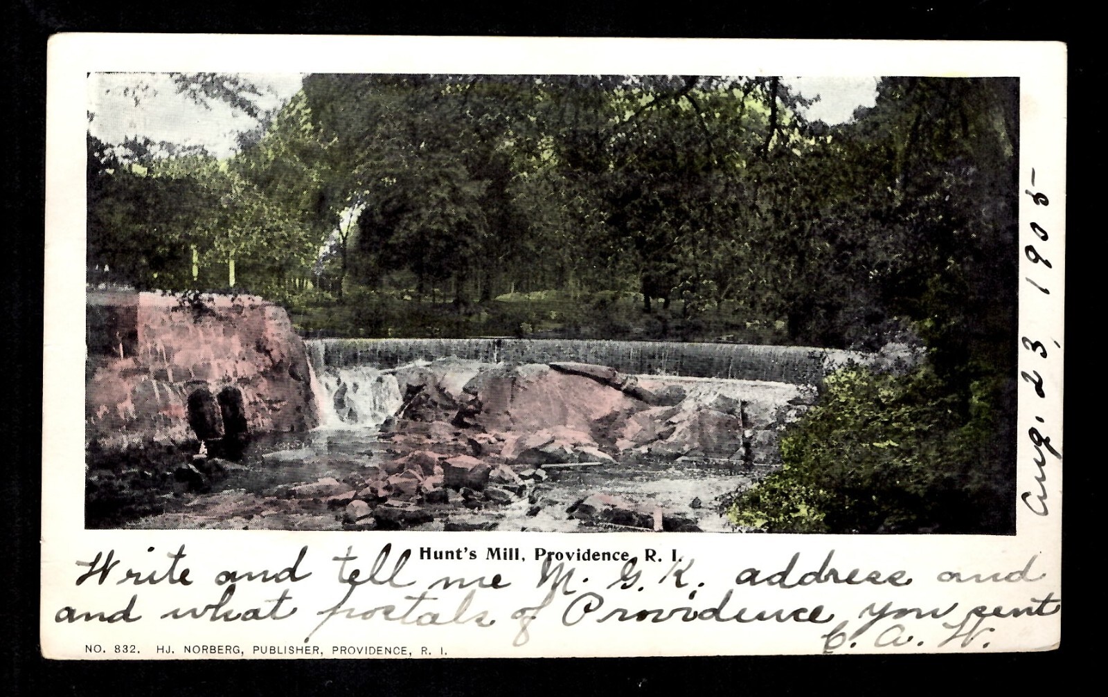 Hunt’s Mill Providence , R.I. Post Card – 2