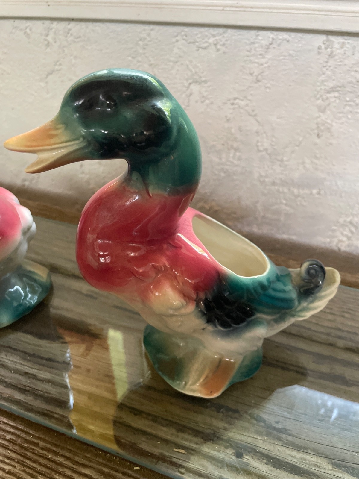 8″ SPLIT NECK MALLARD DUCK PLANTERs BY ROYAL COPLEY, ROYAL WINDSOR, SPAULDING