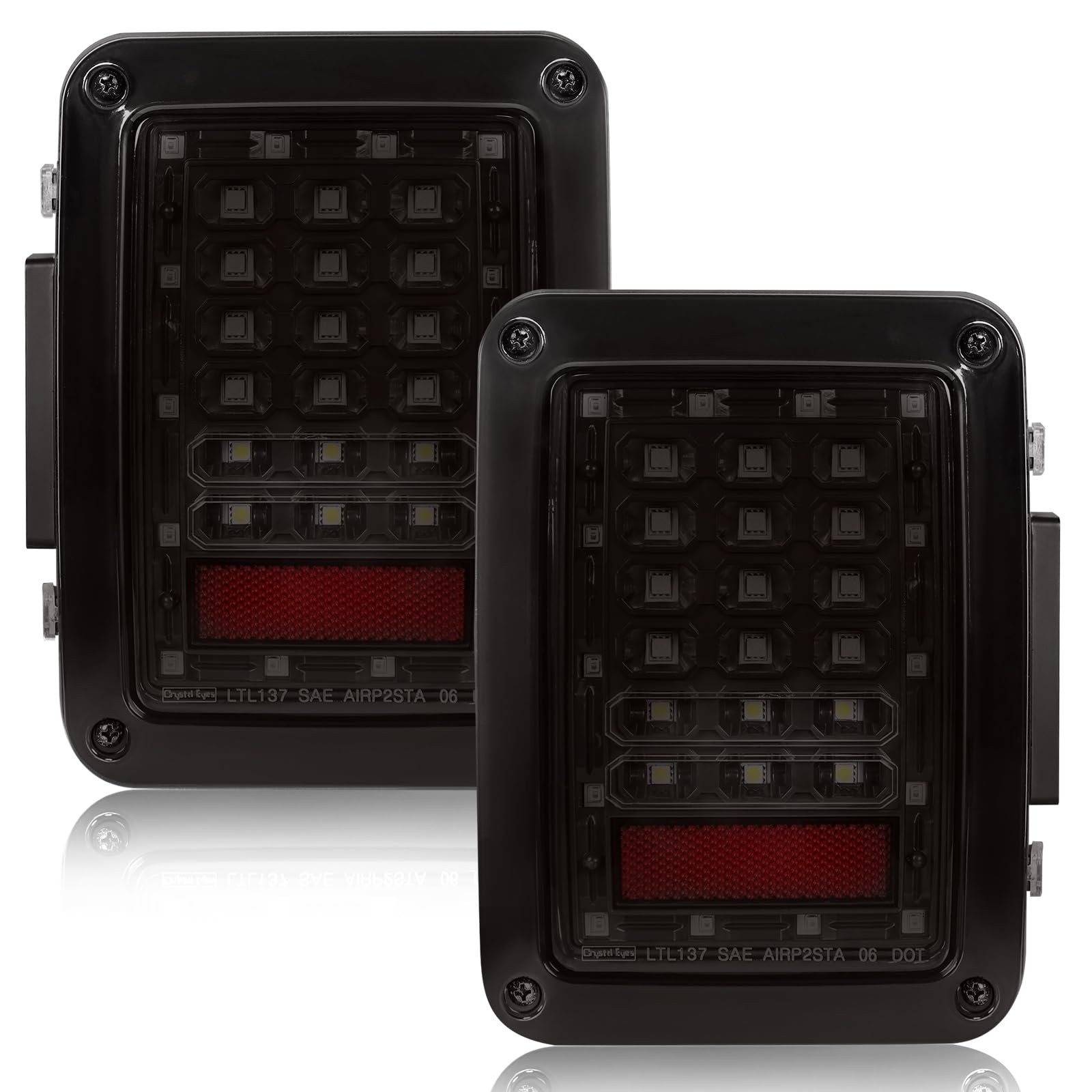 MAYELLO JK 2007-2018 Smoked Lens LED Tail Lights 2PCS