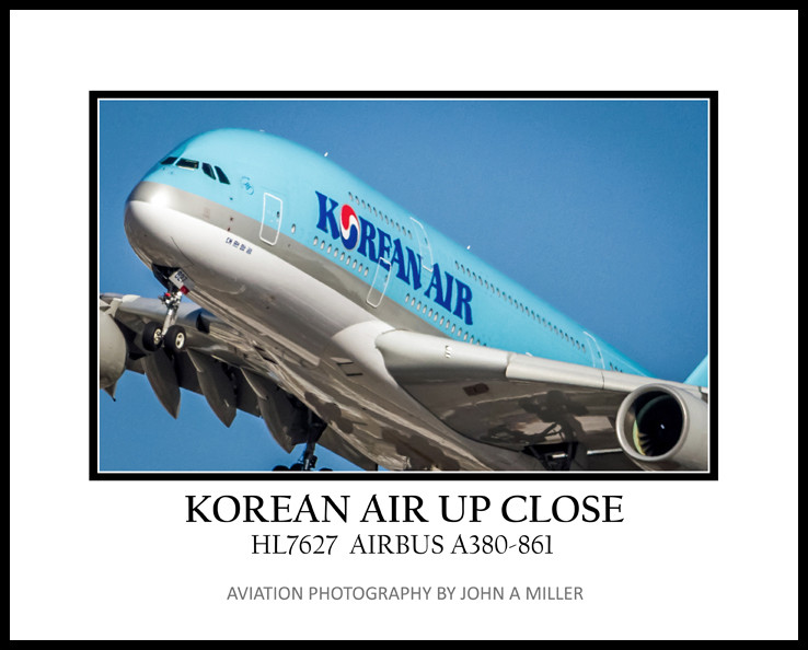 Korean Air Up Close Airbus A380 16″ x 20″ Color Photograph (APPL10006)