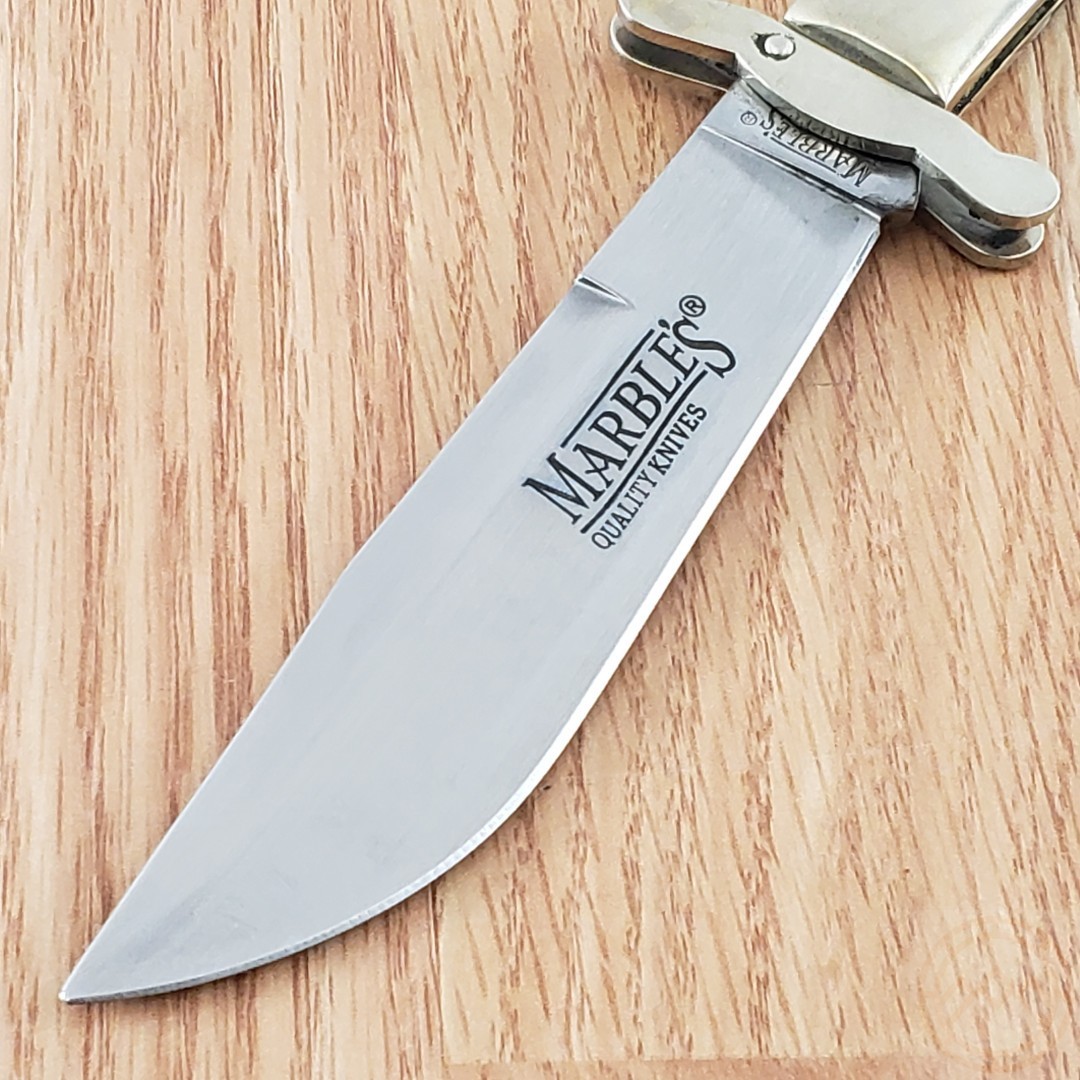 Marbles Safety Folder Folding knife Stainless Steel Bowie Blade Stag Bone Handle