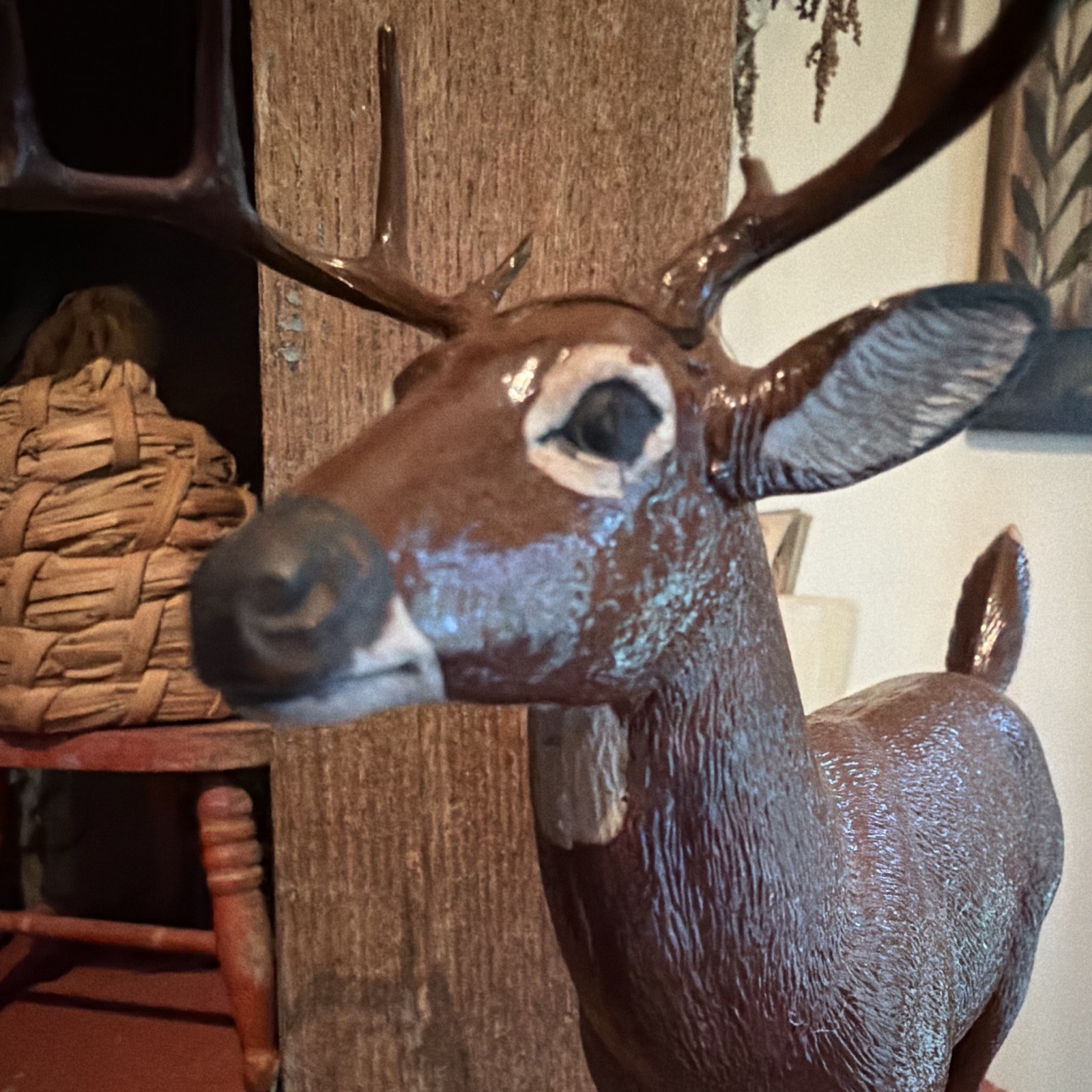 Aurora Plastics Corp White Tailed Deer Painted Glossy Plastic Figurine 1961