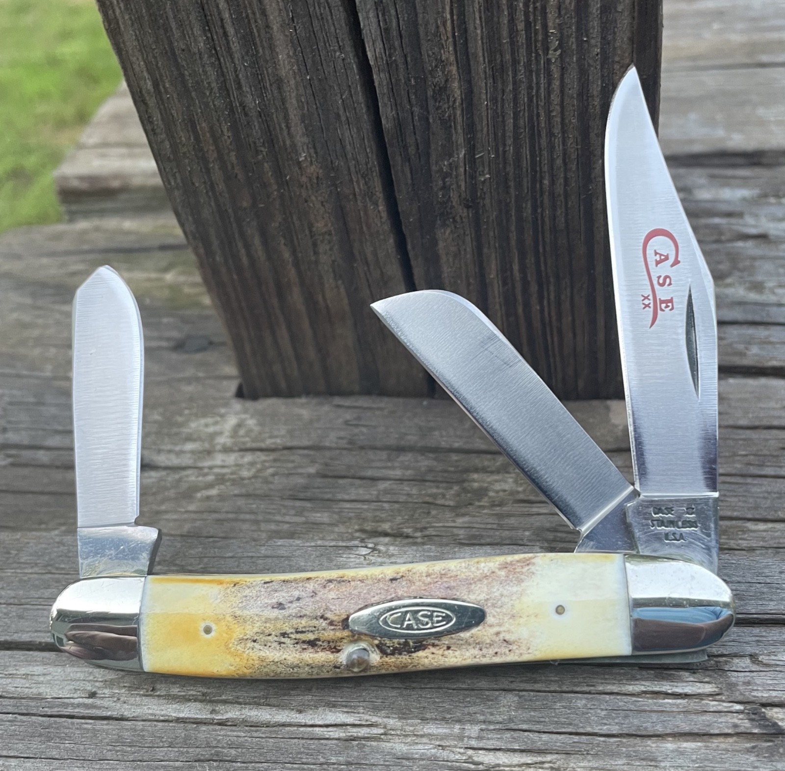 VINTAGE CASE XX USA 1978 RED LETTER # 5347 HP SSP STAG STOCKMAN MINTY