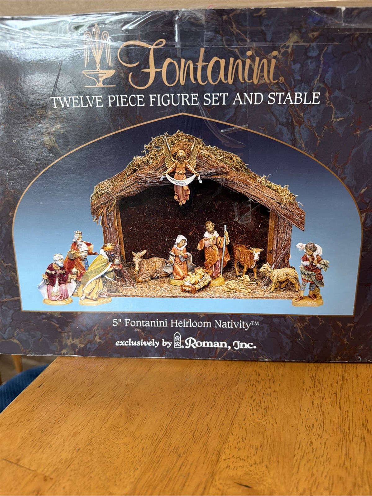 Fontanini Nativity Scene 5″ Figures w/ Stable 7-pc #54549 17 Pieces Included