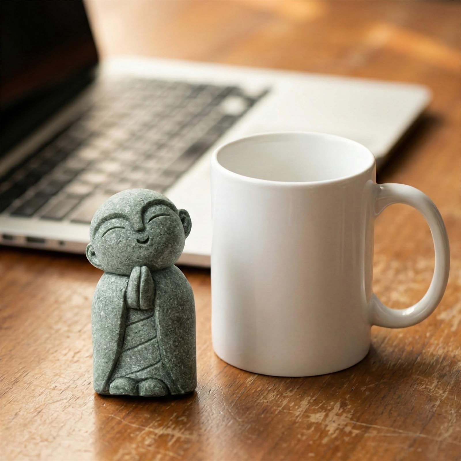 ZKSYLSM Jizo Statue, Little Monk Buddha Figurines for Zen Garden and Aquarium…