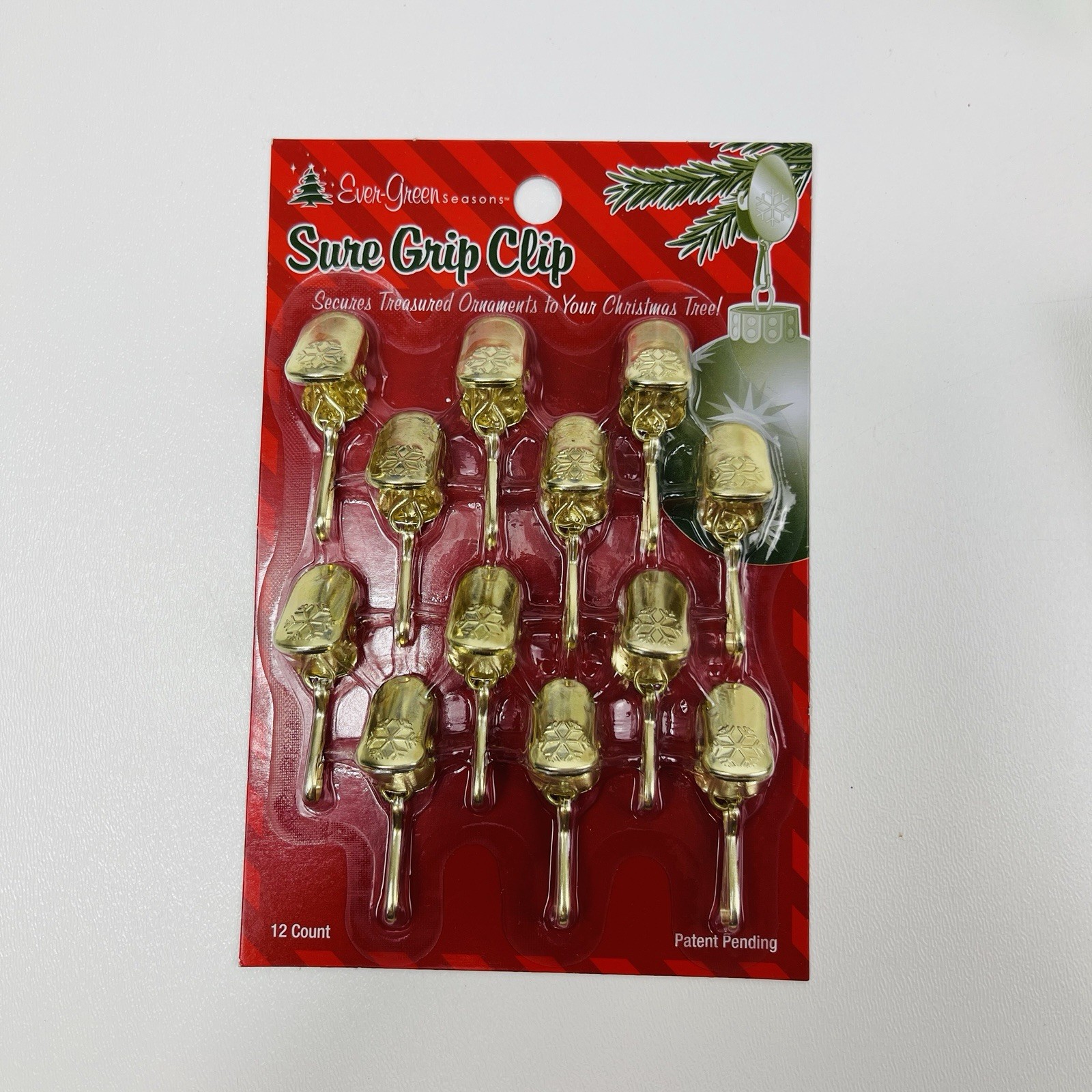 Ever Green 12 Gold Seasons Sure Grip Clips For Christmas Tree Ornaments