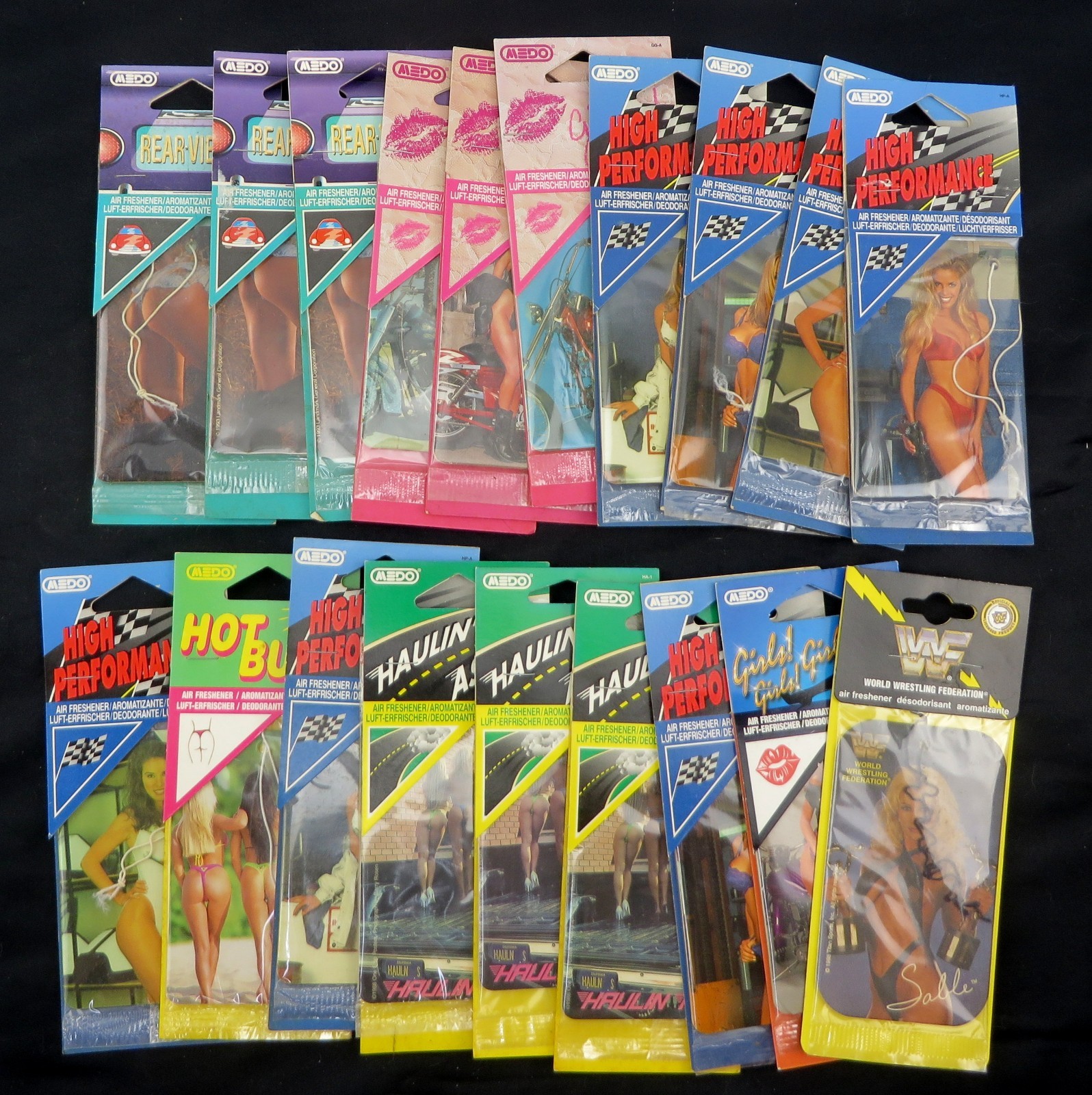 19! BEAUTIFUL WOMEN AIR FRESHENER LOT Vintage 80s 90s Pinup Car NOS Deadstock