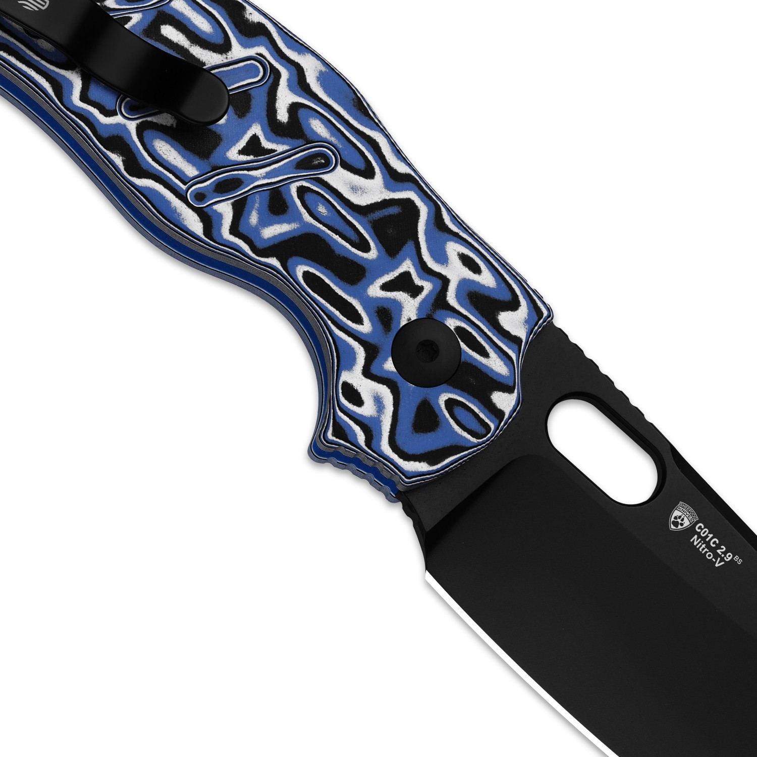 Kizer C01C 2.9 BS Folding Pocket Knife Nitro-V Blade Micarta Handle V3488.29BSA1