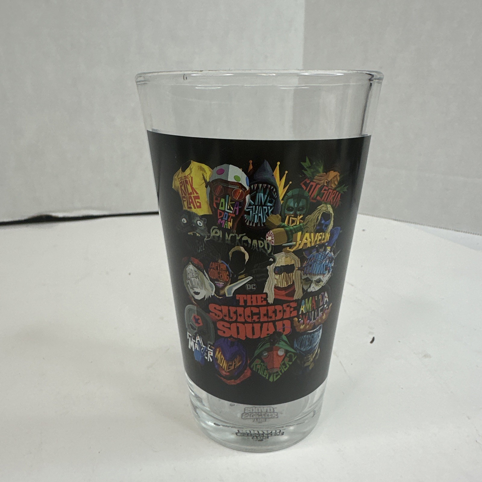 DC COMICS THE SUICIDE SQUAD CULTUREFLY 16oz PINT GLASS DRINK TUMBLER T3