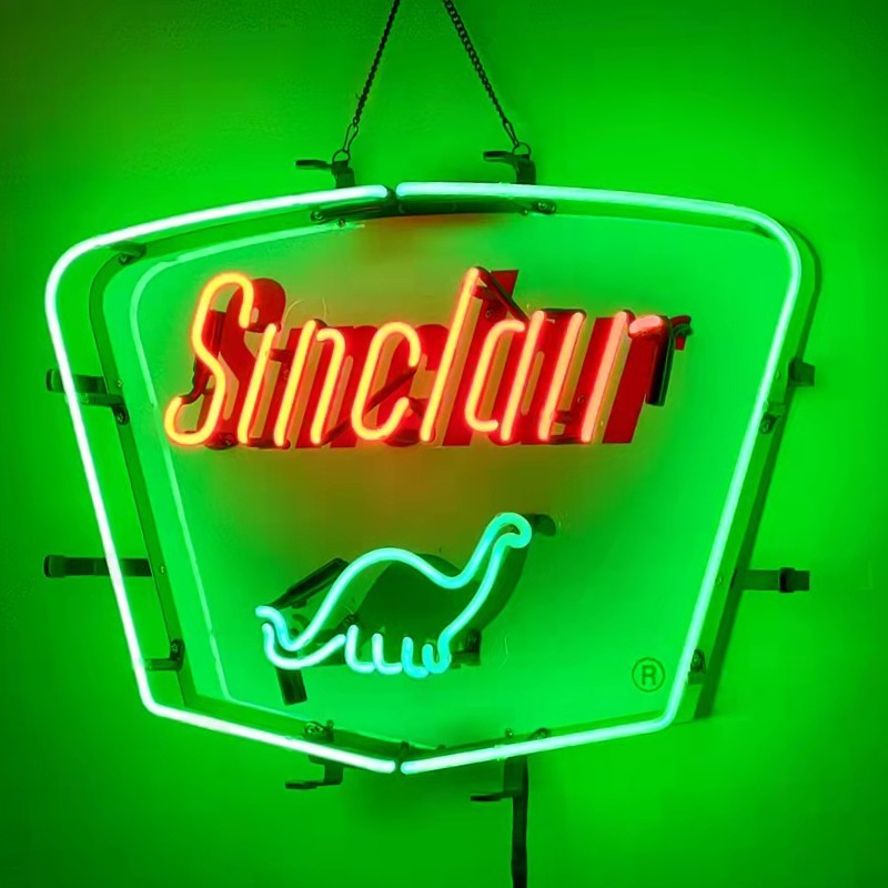 US STOCK Sinclair Dino Gasoline Neon Sign 19″x15″ Garage Gas Station Decor