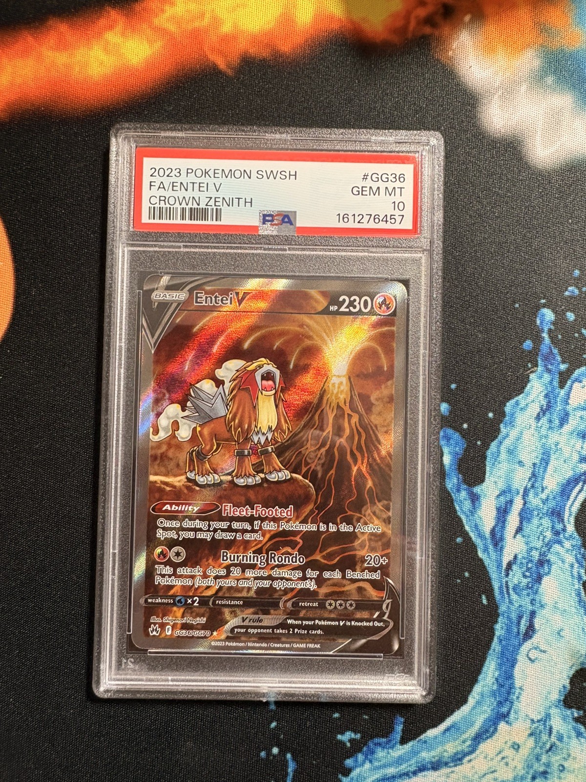 Pokemon Card – Entei V Full Art Crown Zenith GG36 Holo – PSA 10 NEW CERT