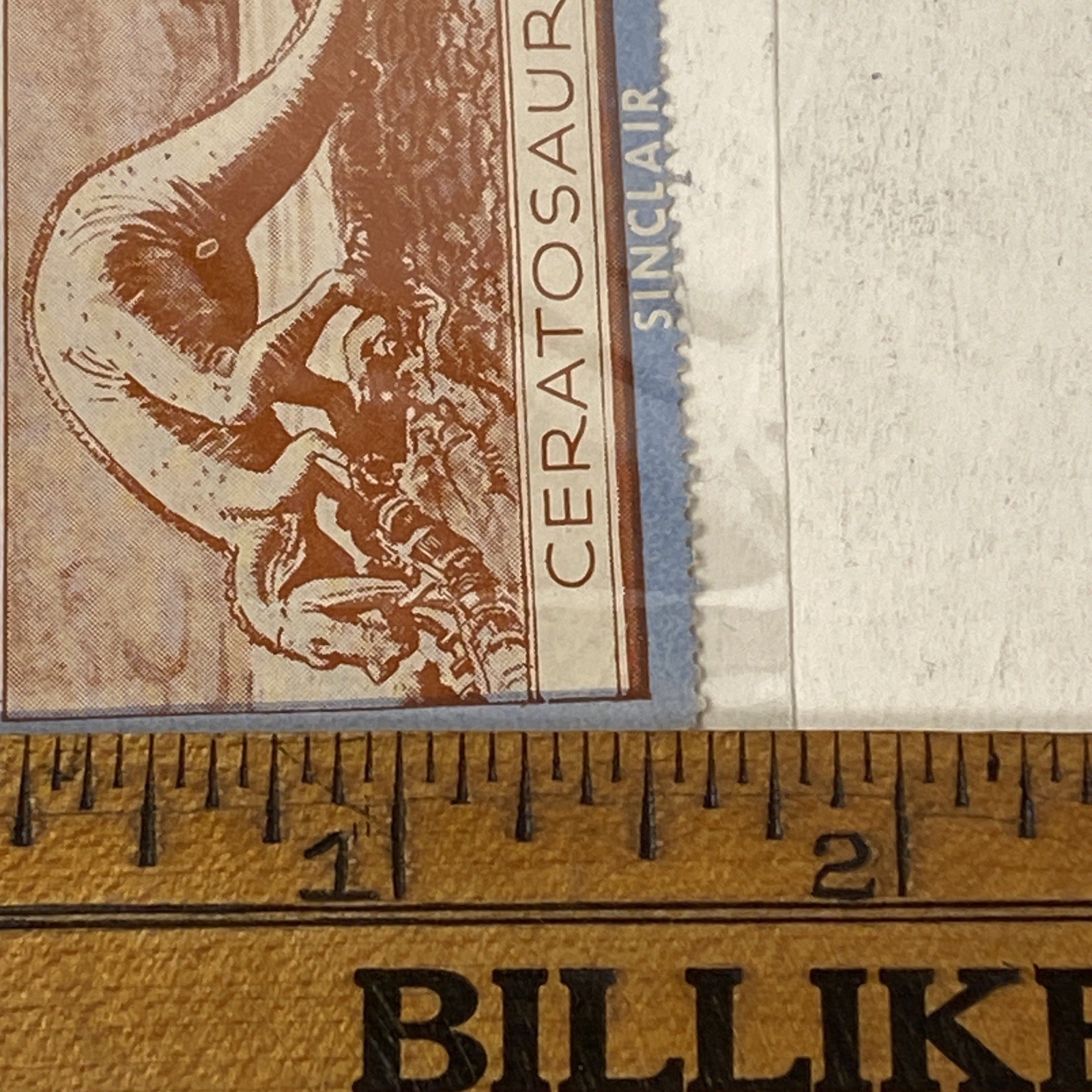 1930’s Sinclair Oil Stamp Ceratosaurus