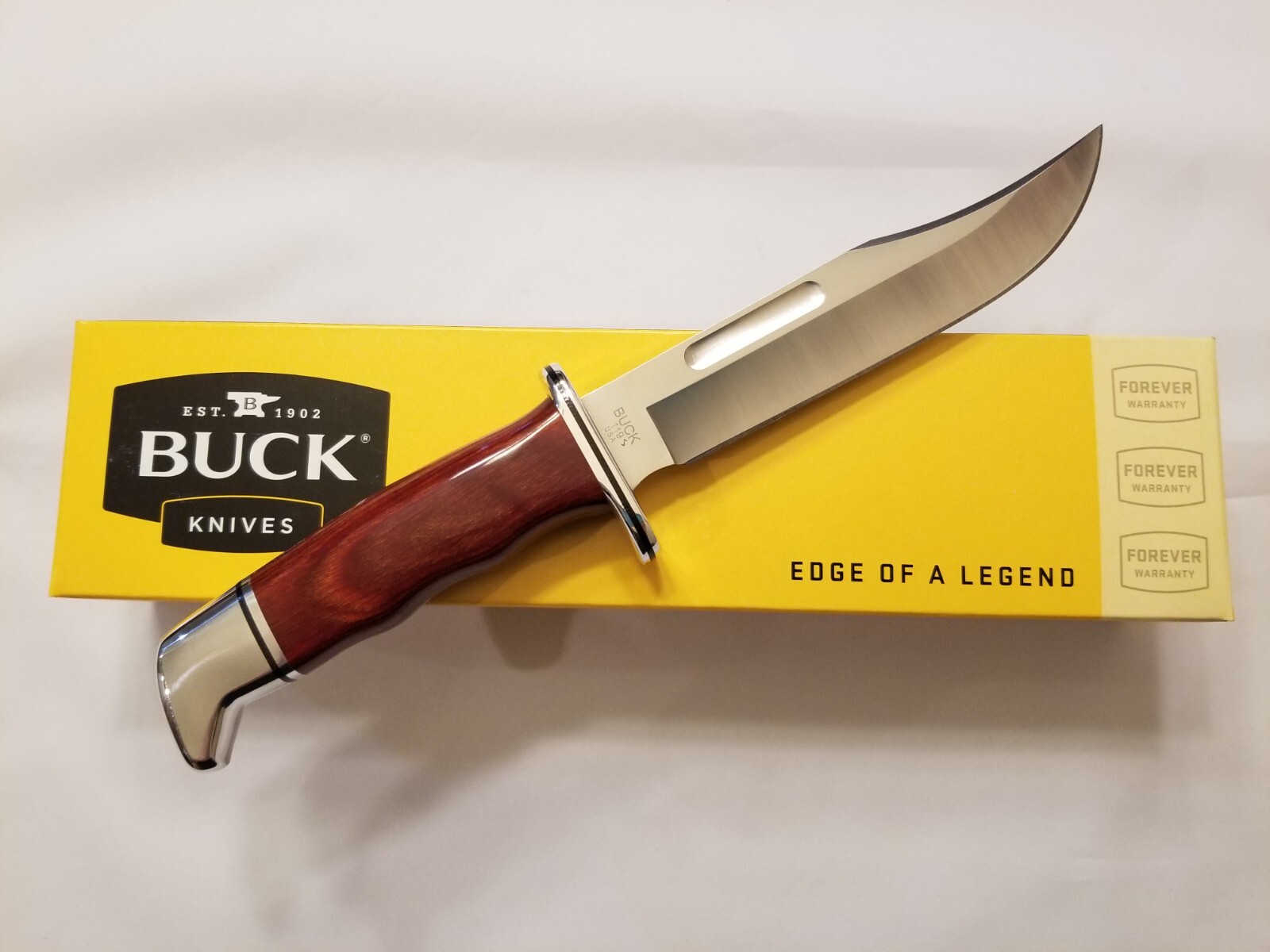 BUCK KNIFE – #119 SPECIAL FIXED BLADE – 10.5″ OVERALL LENGTH + LEATHER SHEATH