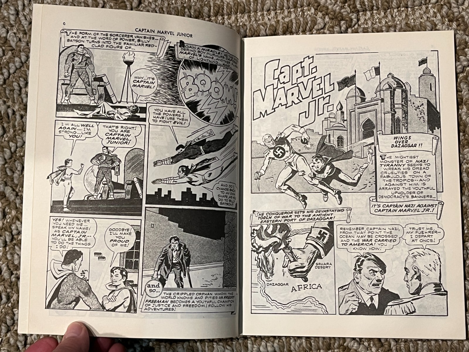 Captain Marvel Jr. #1 Flashback #17 (1970s) Reprint Original Captain Marvel Jr.