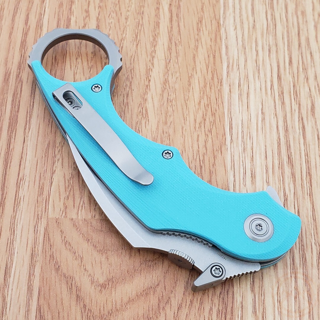Kubey Rogue Pikal Folding Knife 3″ 14C28N Sandvik Steel Blade G10 Handle 298C