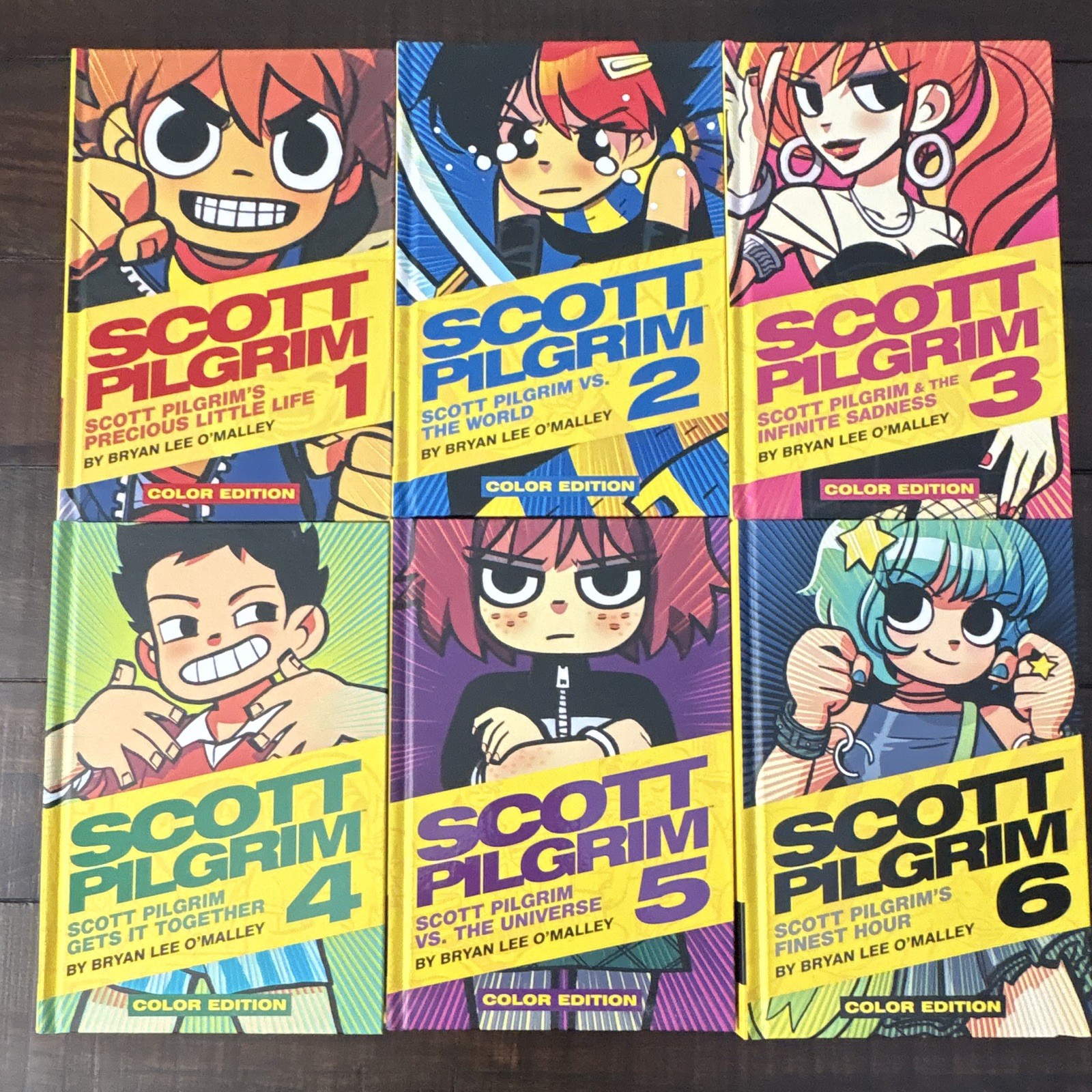 Scott Pilgrim Color Edition Vol 1-6 Set Comic Book Lot Oni Press O’Malley