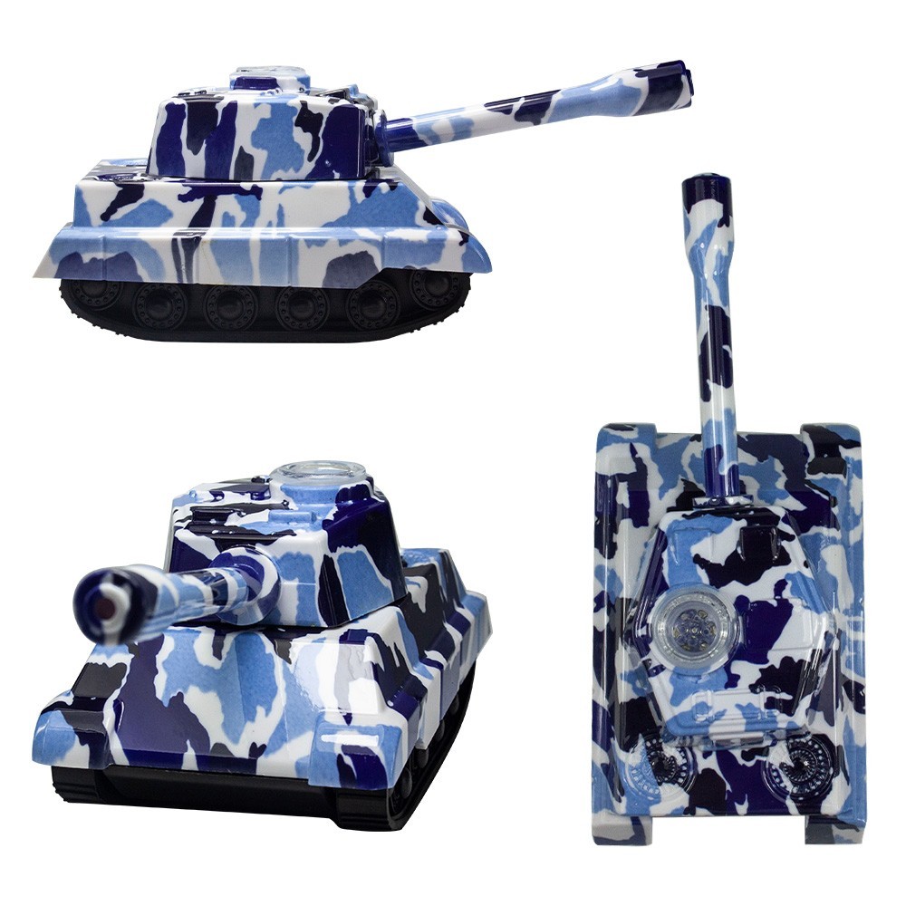 Camo Tank 4pc Metal Herb Spice tobacco Grinder with pipe glass bowl Novelty gift