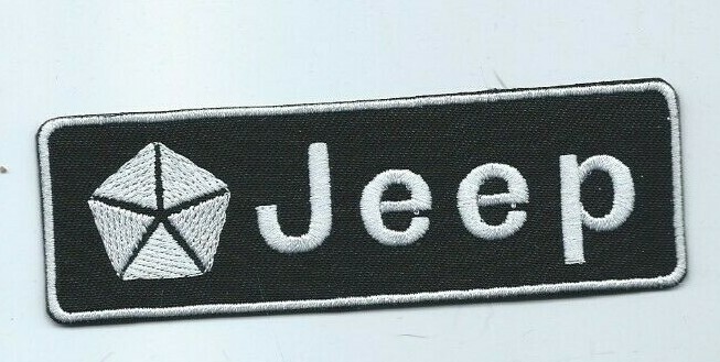 NEW 1 3/8 X 4 3/8 INCH JEEP IRON ON PATCH FREE SHIPPING