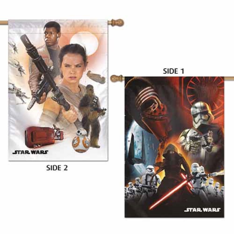 REY KYLO REN FINN THE FORCE AWAKENS STAR WARS 28″X40″ 2-SIDED BANNER FLAG NEW