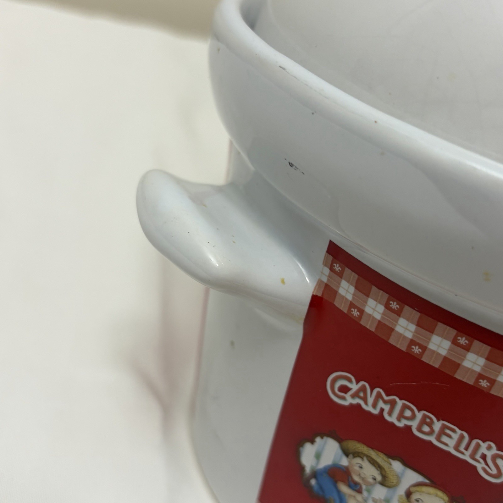 Vintage 2002 Campbell’s Soup Tureen with Lid 8.5″ Tall with Lid 7″