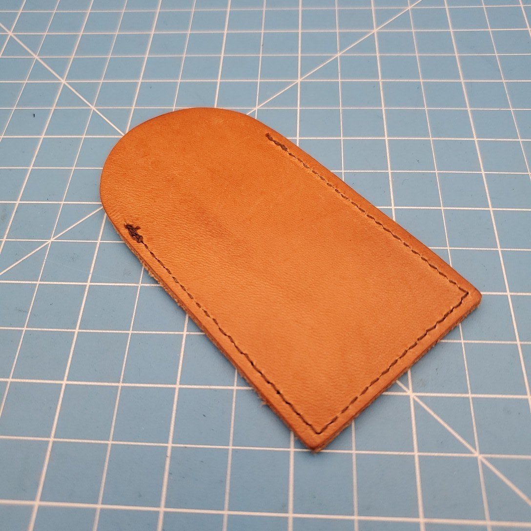 Vintage folding knife sheath Brown Leather Pocket Slip Pouch Case 4″x3.75″