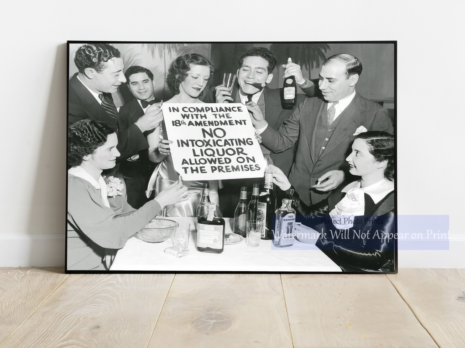 Prohibition Era Sign – ‘No Intoxicating Liquor Allowed’ Giclee Fine Art Print