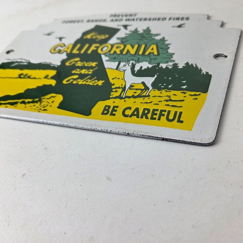 Vintage National Park Sign – Yosemite California Gas Pump Porcelain Sign