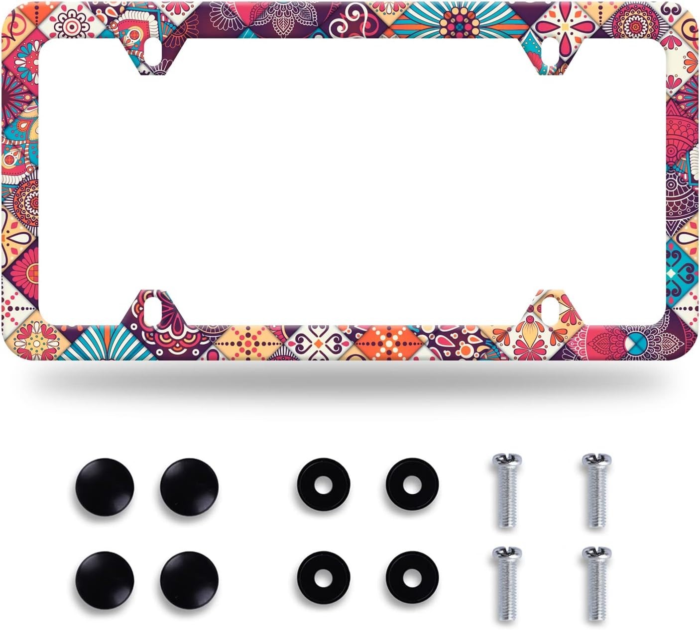 Durable Stainless Steel License Plate Frame Easy Installation 12.3 x 6.3 Inches