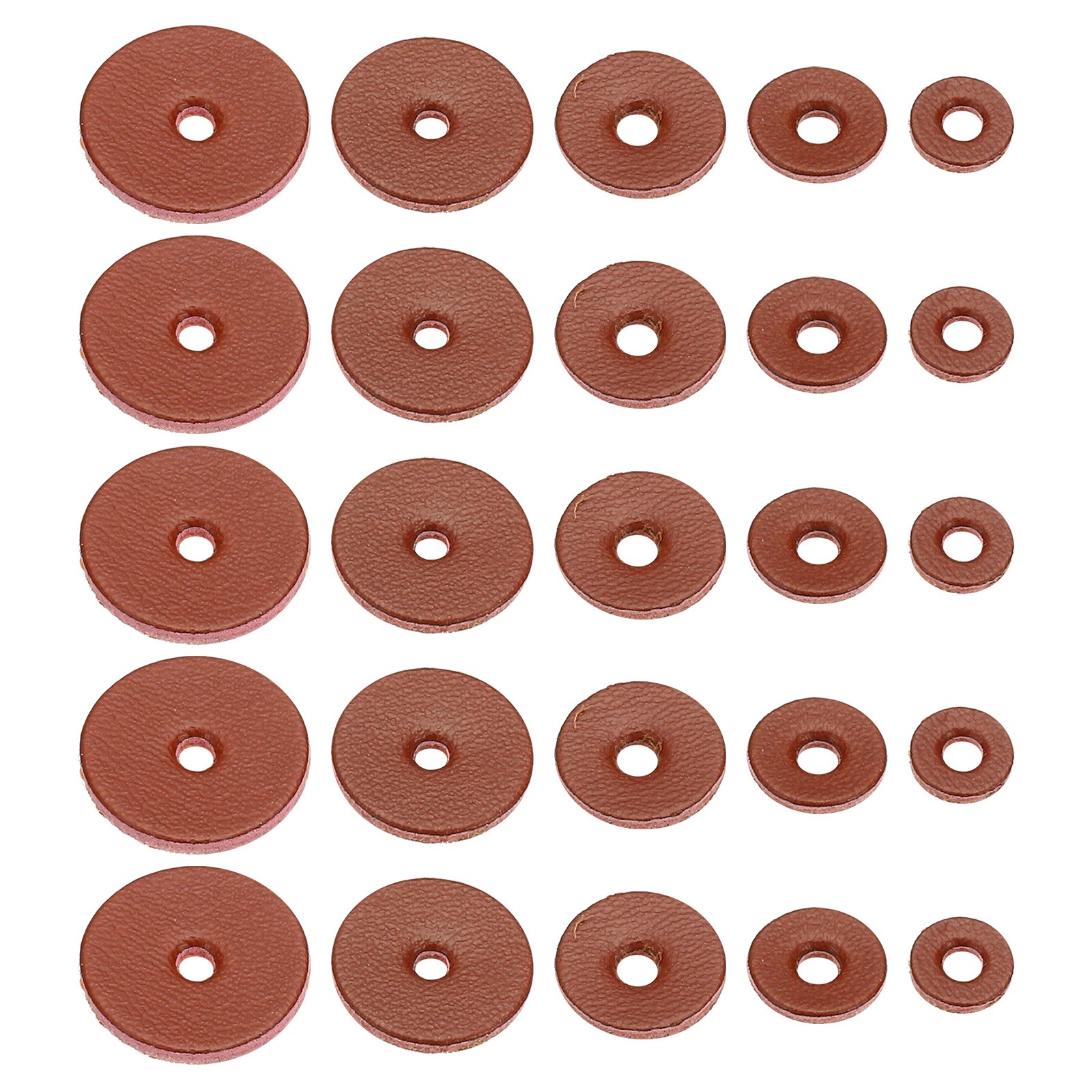 100Pcs, Leather Washers Leather Handle Washer Leather Spacer Reddish Brown